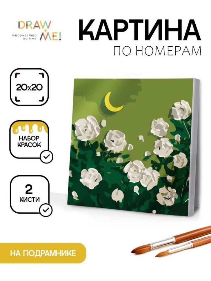 Картина по номерам на подрамнике Draw Me! "Картина маслом", (20*20 см)