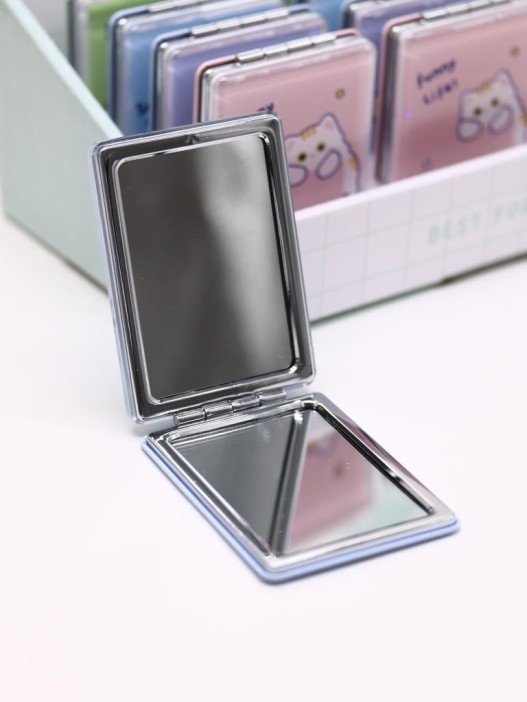 Зеркало шейкер раскладное &quot;Smile day Duck&quot;, голубое, 8*6 см 