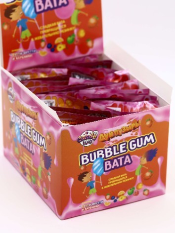 Жевательная резинка «Дуй пузырь! Bubble gum вата», 24 шт. 