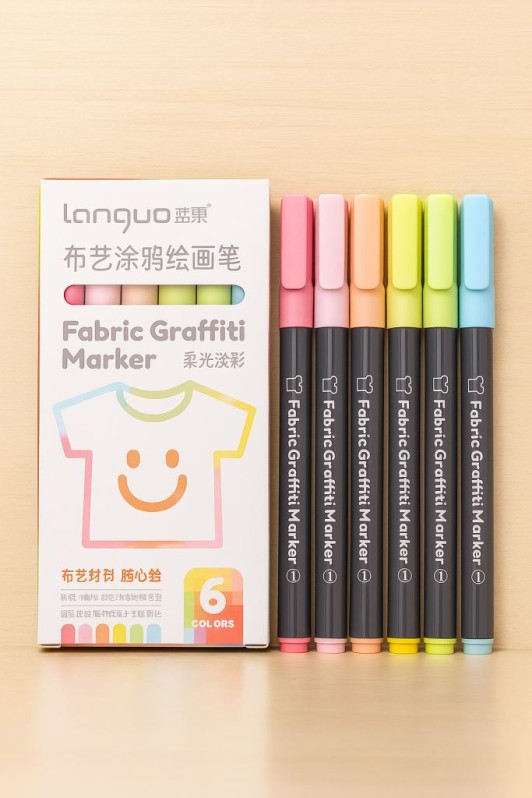 Набор маркеров для ткани 6 шт. "Graffiti two", mix 