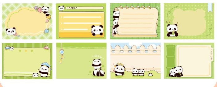 Стикеры в рулоне &quot;Panda&quot;, green 