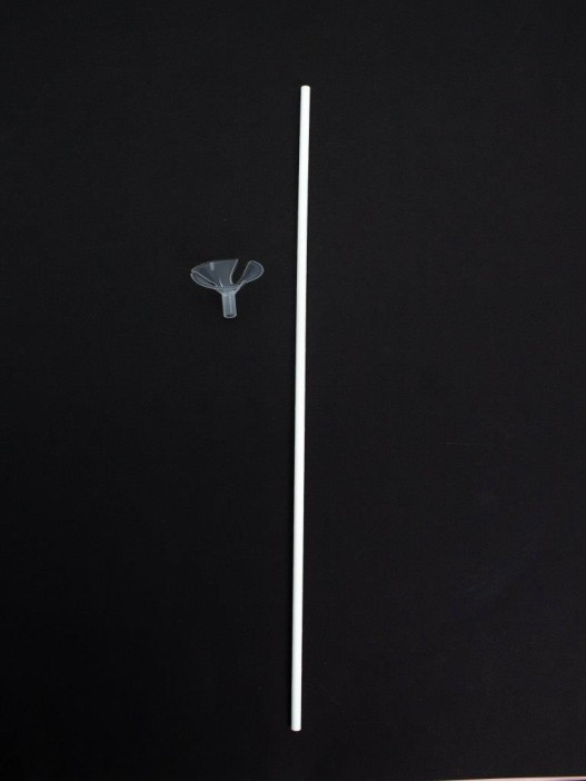 Трубочка+зажим для шаров 10 шт. &quot;Holiday retainer&quot;, white (40 см) 