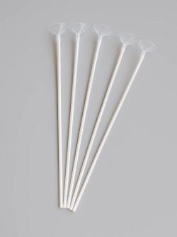 Трубочка+зажим для шаров 10 шт. "Holiday retainer", white (40 см)