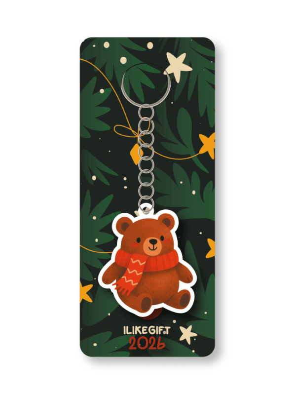 Брелок ECO из дерева iLikeGift &quot;Мишка бурый&quot; 