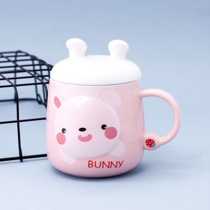 Кружка "Face animals", pink (440ml) 