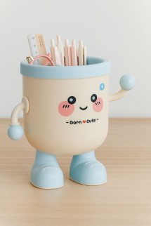 Стакан для канцелярских принадлежностей "Handles and legs", blue