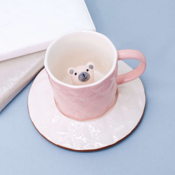 Кружка "Teddy bear in a circle", pink (280ml) 