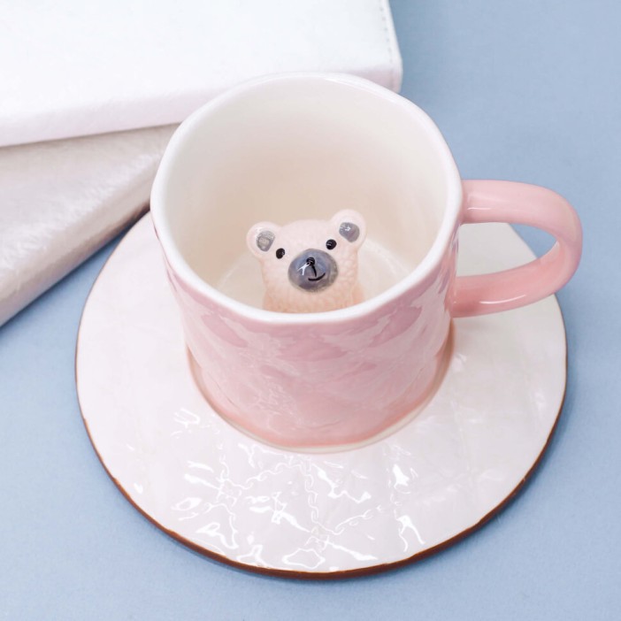 Кружка "Teddy bear in a circle", pink (280ml) 