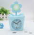 Часы-будильник - копилка «Flower in a pot», blue (12х11,5 см)