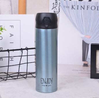 B-HS-6802-Z ТЕРМОС &quot;Enjoy you life!&quot; blue 500ml 