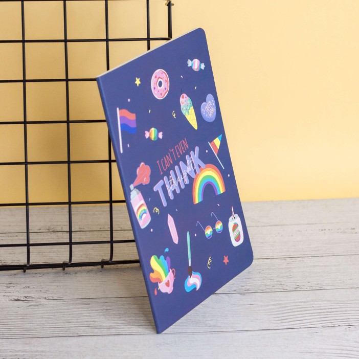 Тетрадь (A5) "Rainbow assorted", black (13.5*20.5) 