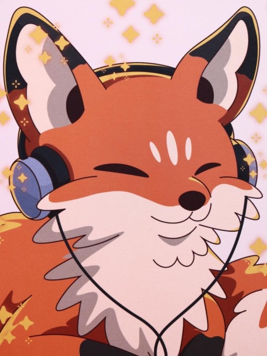 Скетчбук «Musical fox», 14х20 см,  плотность 100 гр 