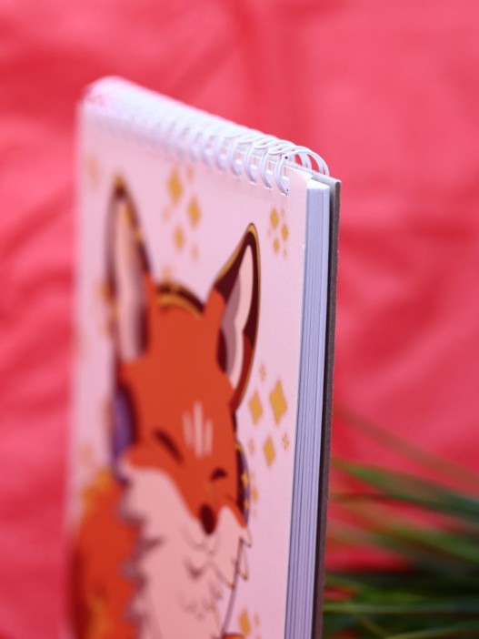 Скетчбук «Musical fox», 14х20 см,  плотность 100 гр 