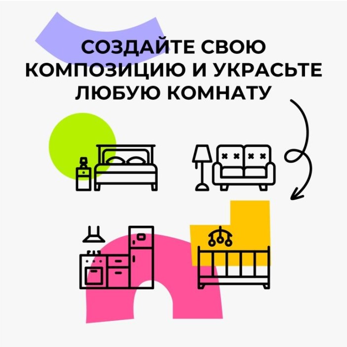 Наклейки светящиеся в темноте &quot;Звёздное небо - СОЛНЕЧНАЯ СИСТЕМА&quot; 