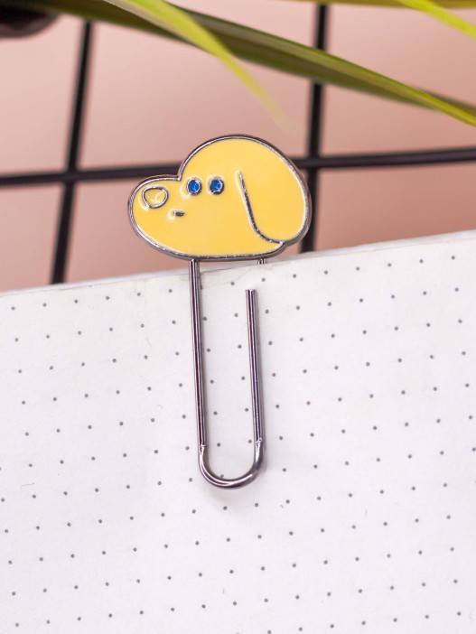 Закладка - скрепка &quot;Head dog&quot;, yellow 