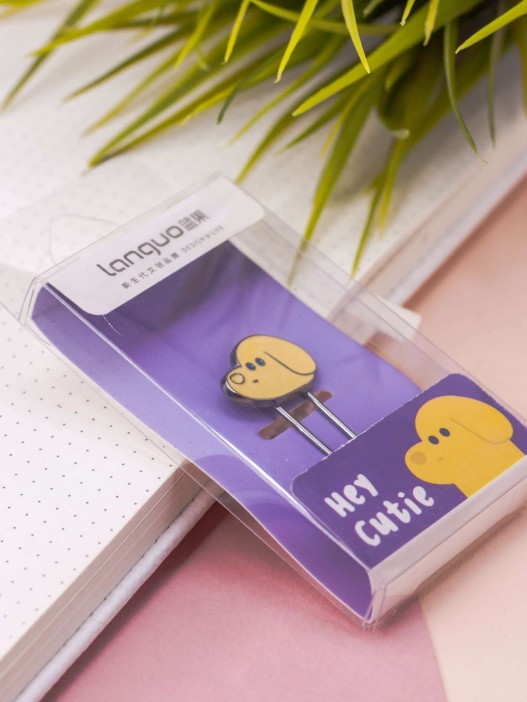 Закладка - скрепка &quot;Head dog&quot;, yellow 