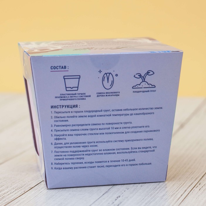 Набор для выращивания &quot;Тысяча листьев&quot;, &quot;Фиалковое дерево (жакаранда)&quot; 