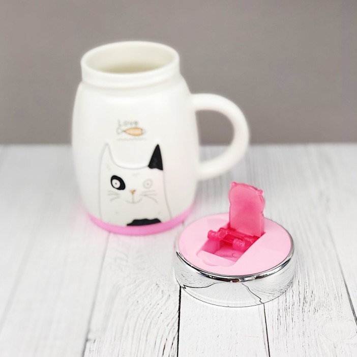 Кружка "Love Cat" (Yellow) (480ml) 