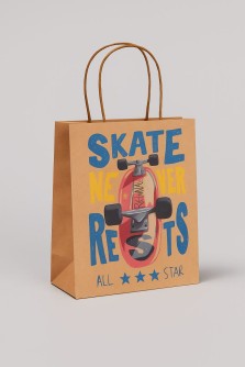 Пакет подарочный крафтовый «CoOol», skate (32*42*11)