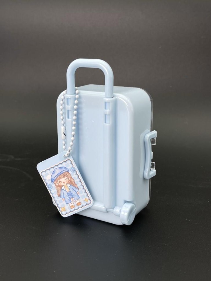 Набор декоративного скотча 6 шт. + диспенсер "Suitcase", blue (13.5*6*4.5см)