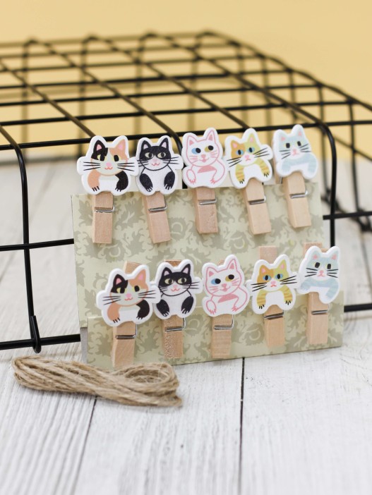 Прищепки ПО ПЛАНУ. &quot;Сats&quot;, mix color 