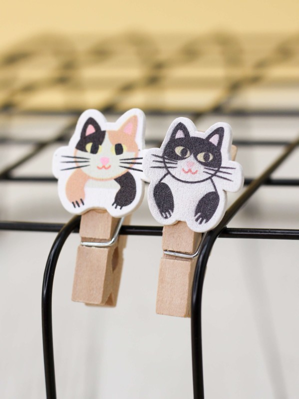 Прищепки ПО ПЛАНУ. "Коты", микс