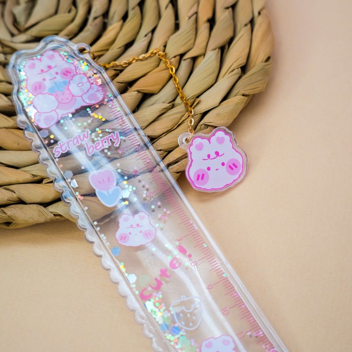 Линейка закладка "Hare strawberry", mix 