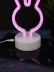 Неоновый LED ночник настольный &quot;Bunny&quot;, розовое свечение (20,5х22 см) 