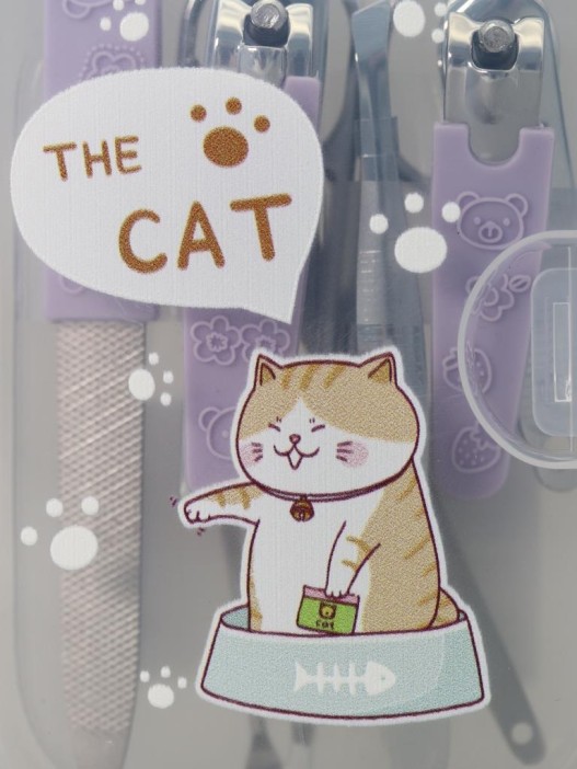 Маникюрный набор &quot;The cat&quot;, purple 