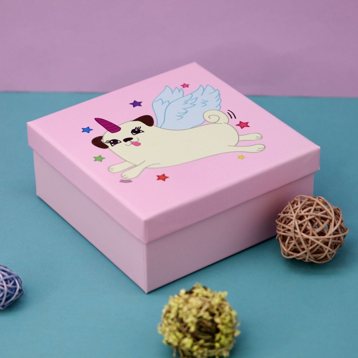 Подарочная коробка «Mopscorn», 15*15*6.5 