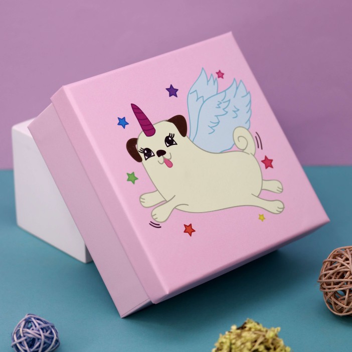 Подарочная коробка «Mopscorn», 15*15*6.5 