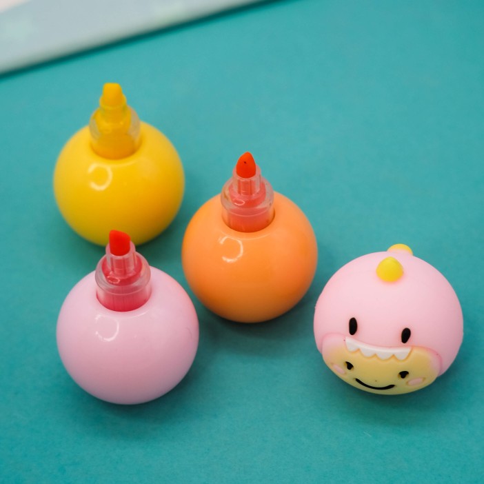 Маркер текстовыделитель "Dino ball", 3 в 1, mix, шоу-бокс 24 шт. 