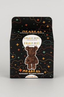 Алмазная мозаика на брелоке Draw Me! «Bronze bear», (4.5*3.5*8 см)