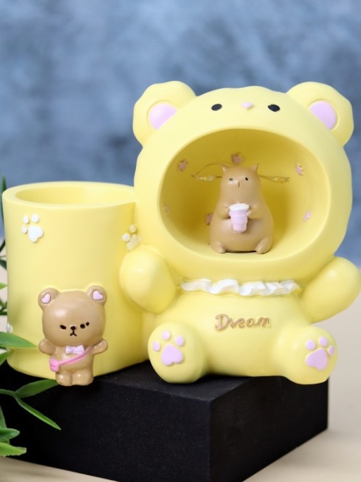 Ночник - подставка для канцелярских принадлежностей «Dream bear», yellow 