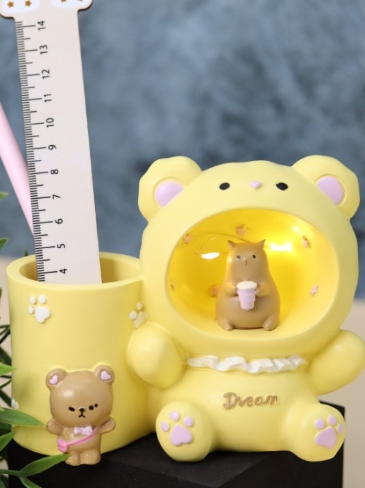 Ночник - подставка для канцелярских принадлежностей «Dream bear», yellow 