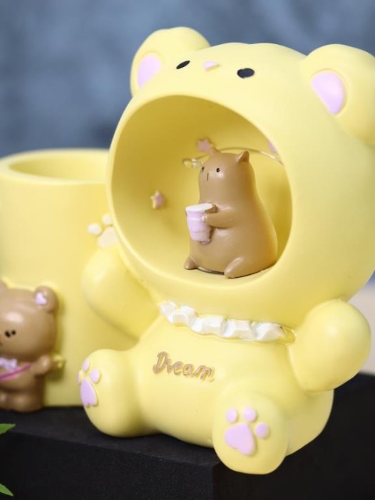 Ночник - подставка для канцелярских принадлежностей «Dream bear», yellow 