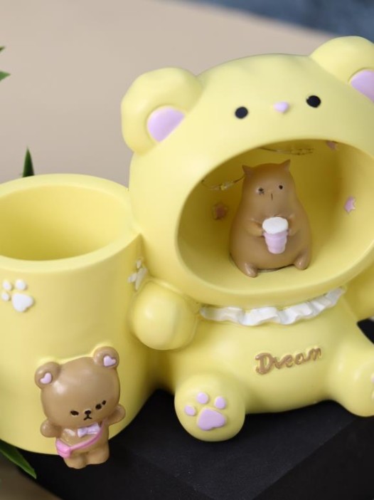 Ночник - подставка для канцелярских принадлежностей «Dream bear», yellow 