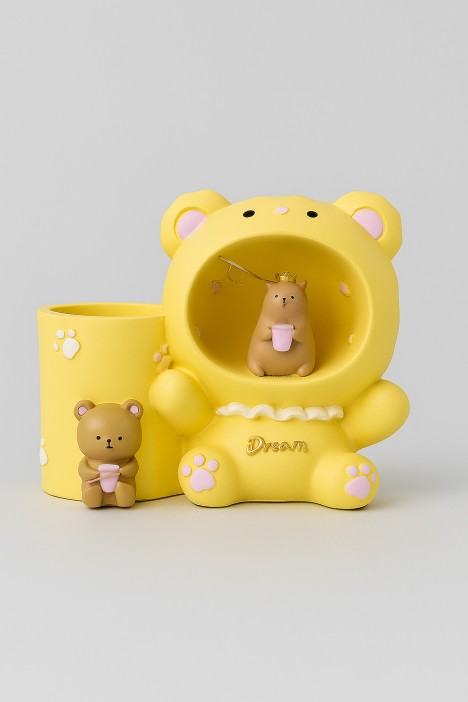 Ночник - подставка для канцелярских принадлежностей «Dream bear», yellow 