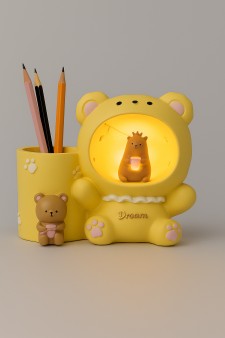 Ночник - подставка для канцелярских принадлежностей «Dream bear», yellow