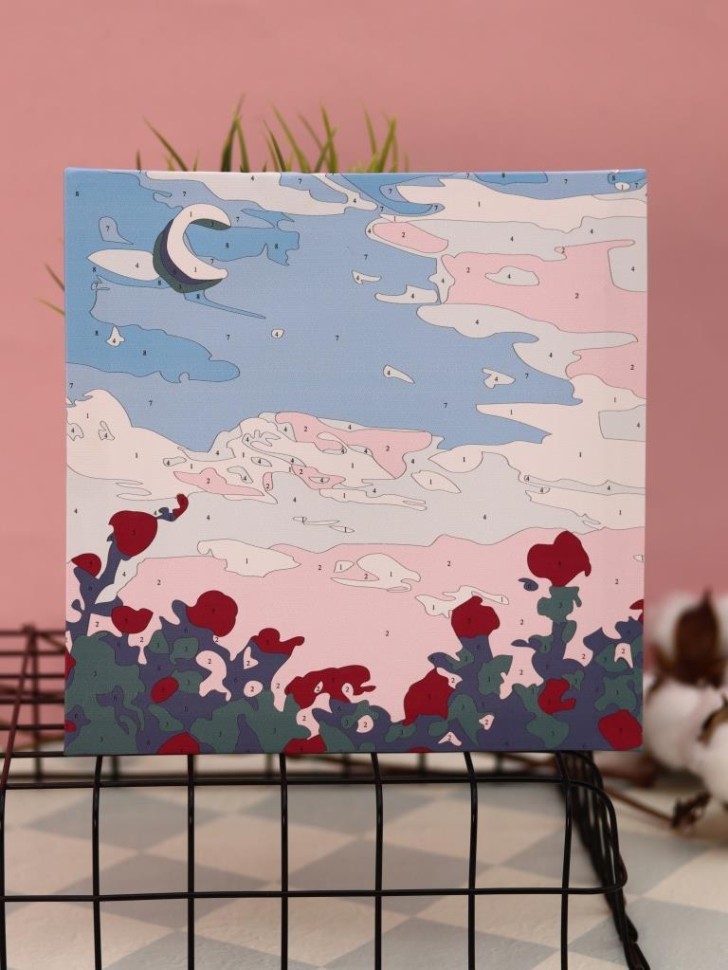 Картина по номерам на подрамнике Draw Me! "Пейзаж", (20*20 см)
