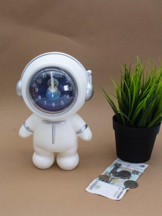 Копилка - часы "Astronaut", white 