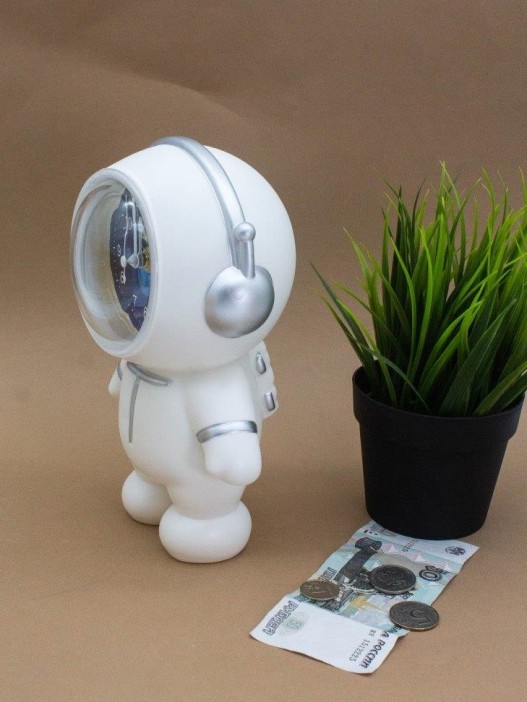 Копилка - часы "Astronaut", white 