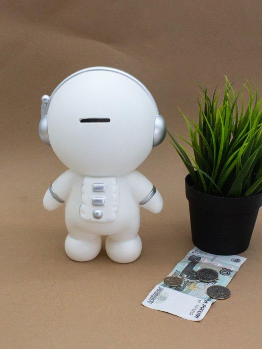 Копилка - часы "Astronaut", white 