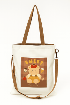 Сумка шоппер "Sweet bear", white