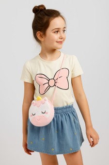 Сумочка плюшевая "Unicorn", pink (16*14 см)