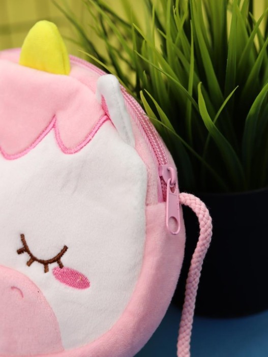Сумочка плюшевая &quot;Unicorn&quot;, pink (16*14 см) 