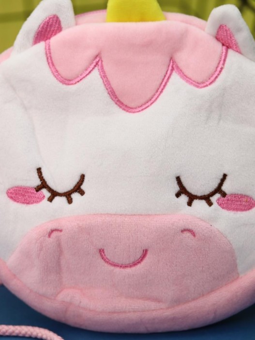 Сумочка плюшевая &quot;Unicorn&quot;, pink (16*14 см) 