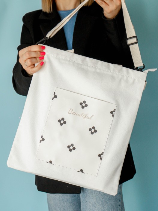 Сумка шоппер &quot;Beautiful&quot;, white 