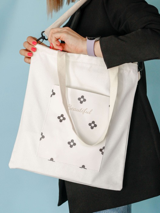 Сумка шоппер &quot;Beautiful&quot;, white 