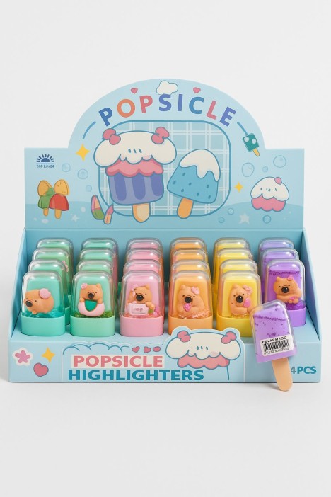 Маркер-шейкер текстовыделитель &quot;Popsicle&quot;, mix 